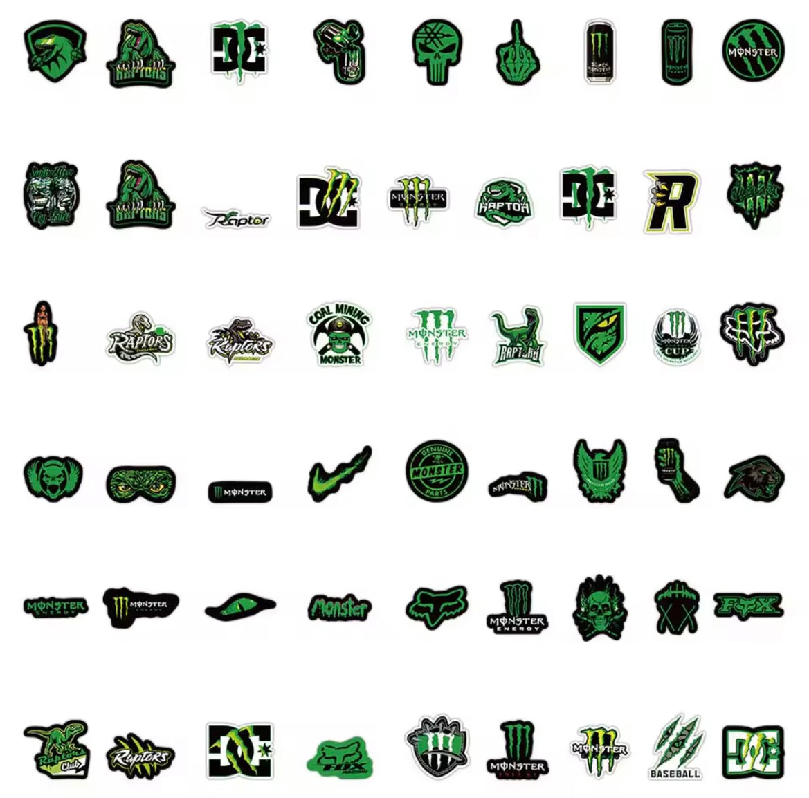 DIRT BIKE MONSTER ENERGY STICKERS/DECALS KIT 50 PIECE