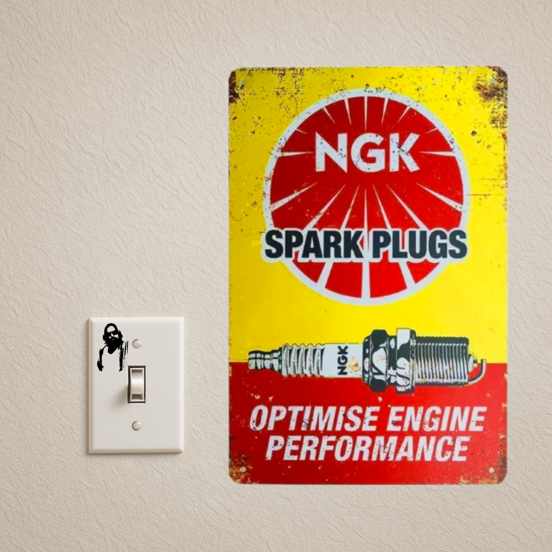 NGK SPARK PLUGS VINTAGE TIN SIGN