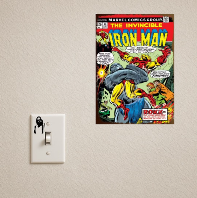THE INVINCIBLE IRON MAN COMIC TIN SIGN (20X30CM)