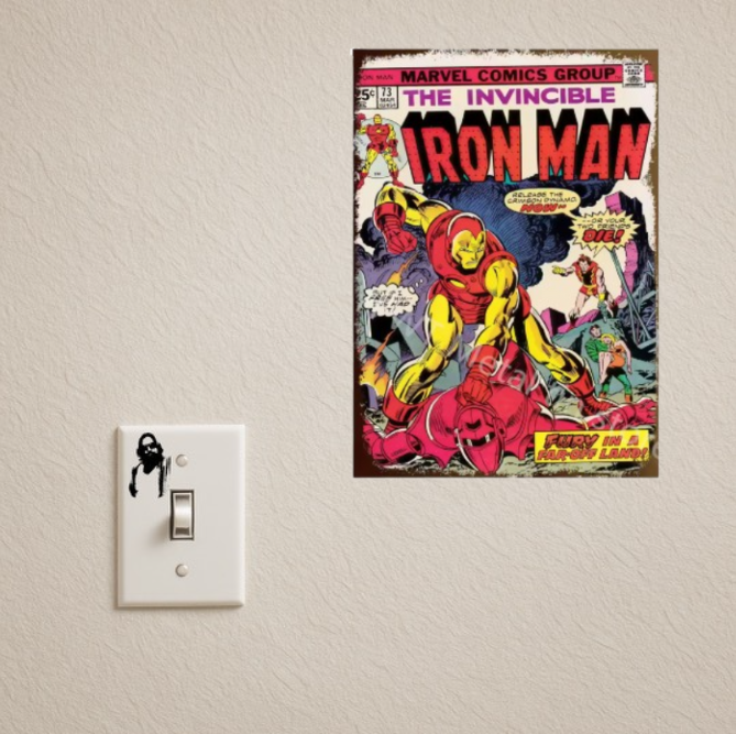 THE INVINCIBLE IRON MAN COMIC TIN SIGN (20X30CM)