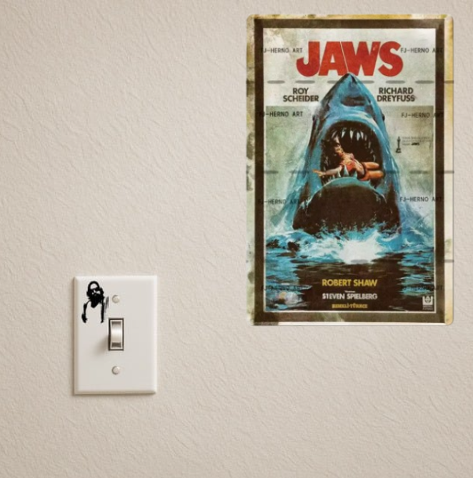 JAWS TIN SIGN (20X30 CM)
