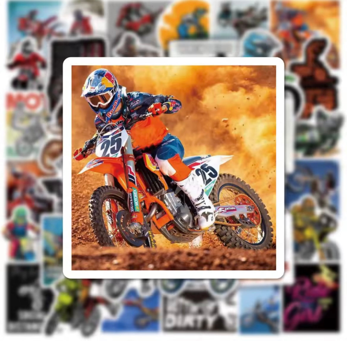 SUPER/MOTOCROSS 50 PIECE STICKERS/DECALS