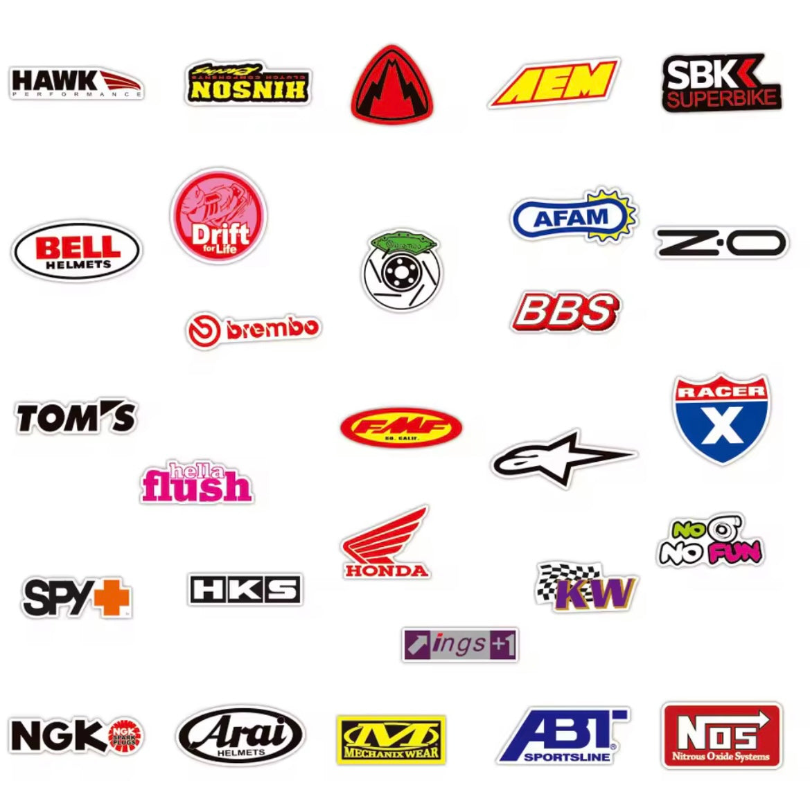 DIRT BIKE STICKERS/DECALS 50 PIECE KIT