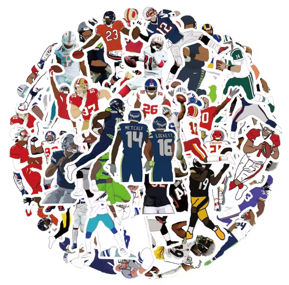 NFL STICKERS/DECALS 50 PIECE