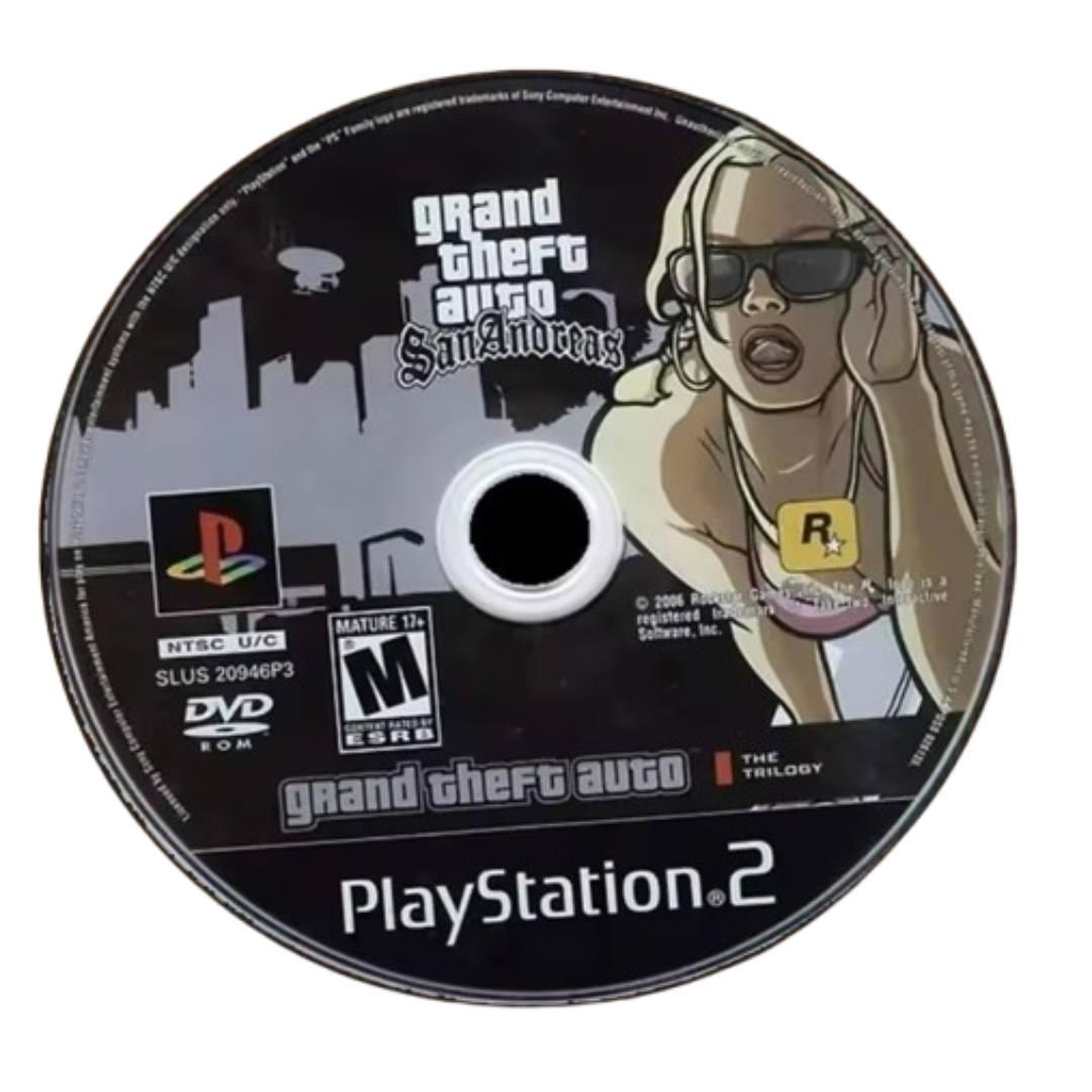 GTA SAN ANDREAS PS2 GAME DISC RUG
