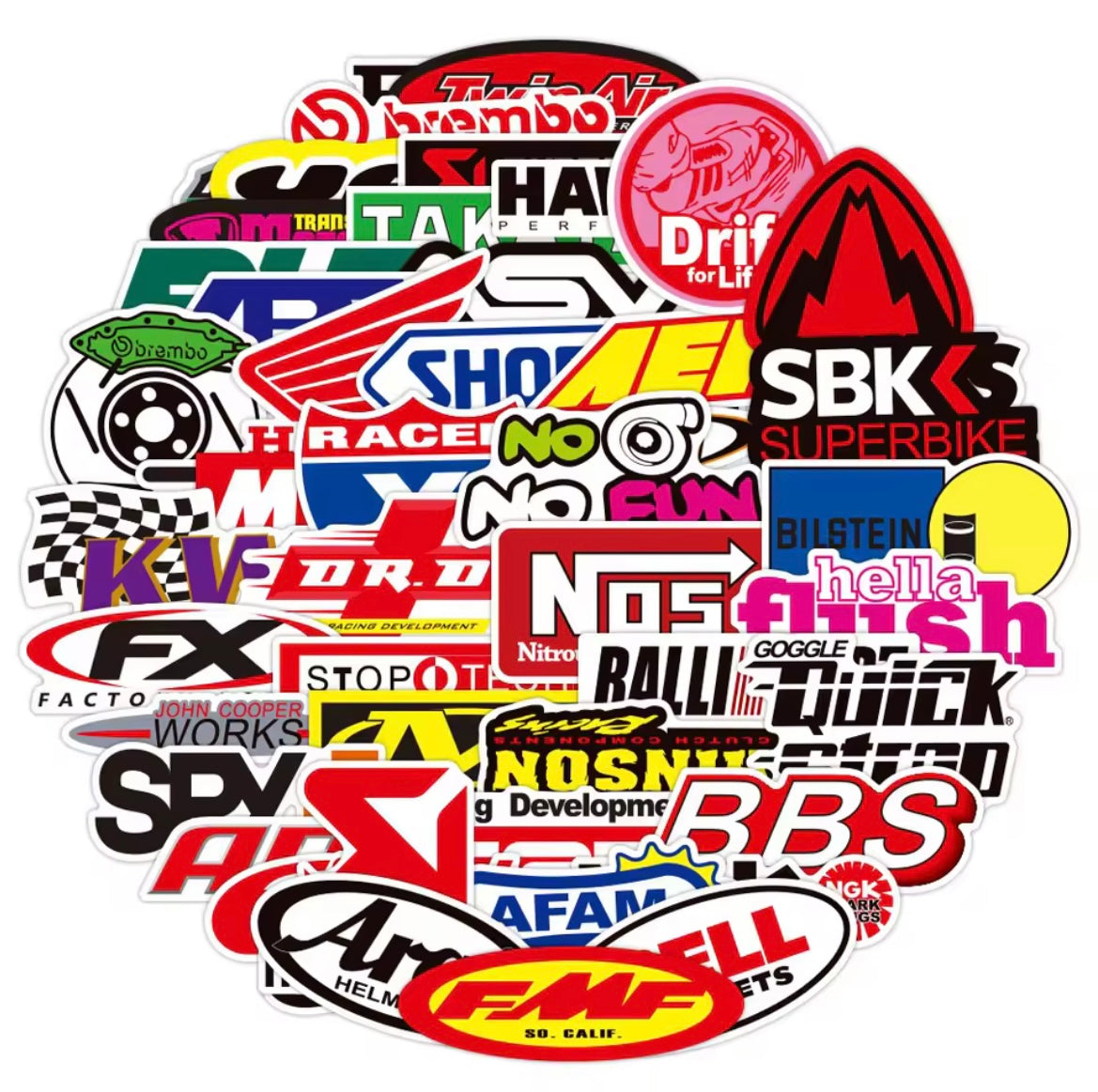 DIRT BIKE STICKERS/DECALS 50 PIECE KIT