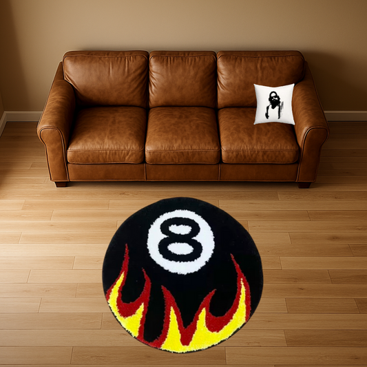 8 BALL FIRE RUG