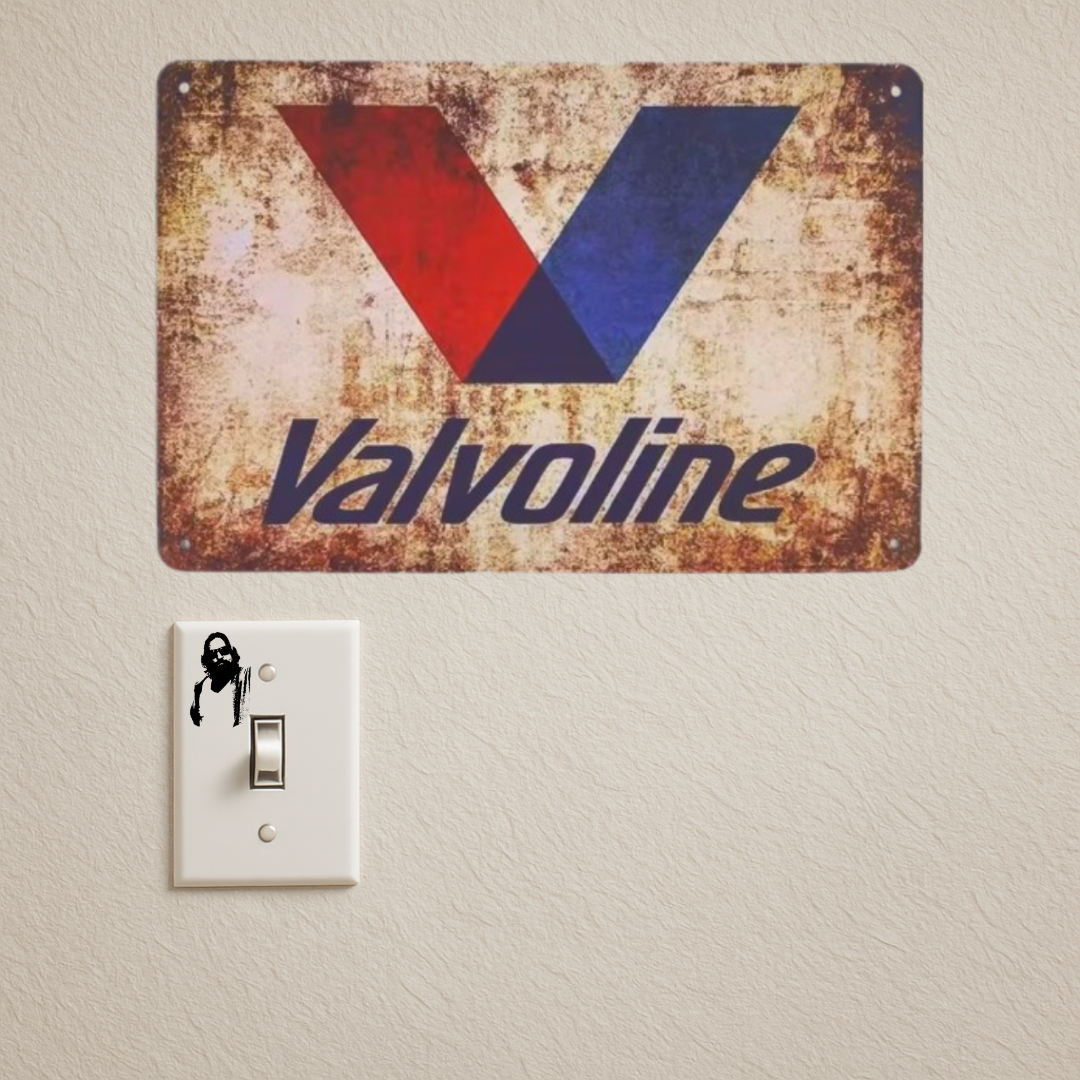 VALVOLINE RACING OIL VINTAGE TIN SIGN