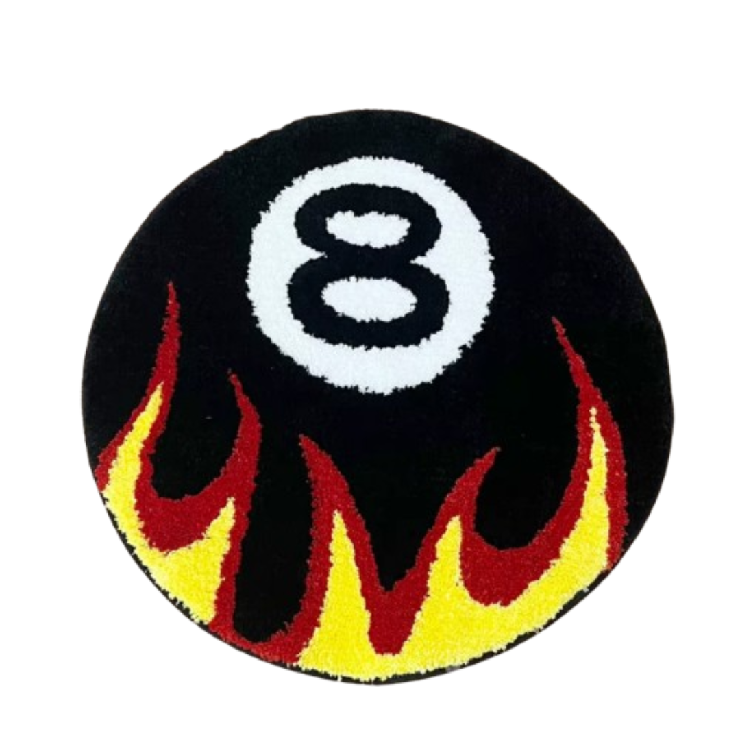 8 BALL FIRE RUG
