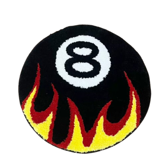 8 BALL FIRE RUG