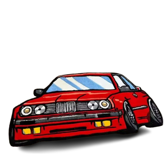 BMW RED CAR RUG
