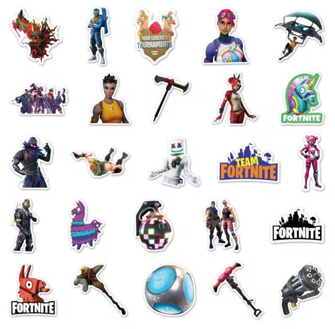 FORTNITE STICKERS/DECALS 50 PIECE