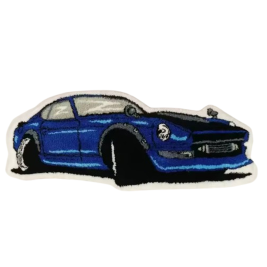 PORCHE 911 BLUE CAR RUG