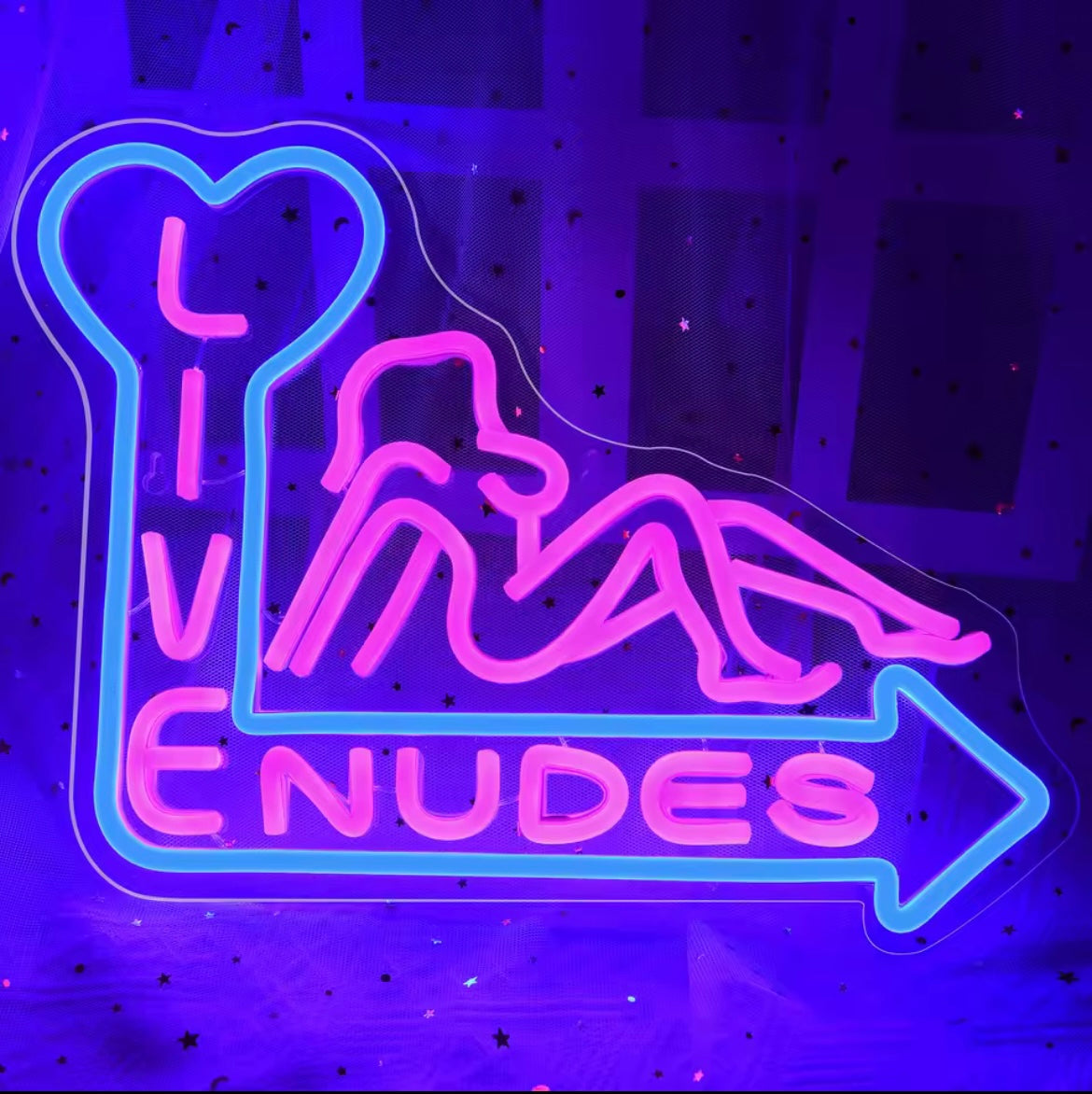 LIVE NUDES LED SIGN