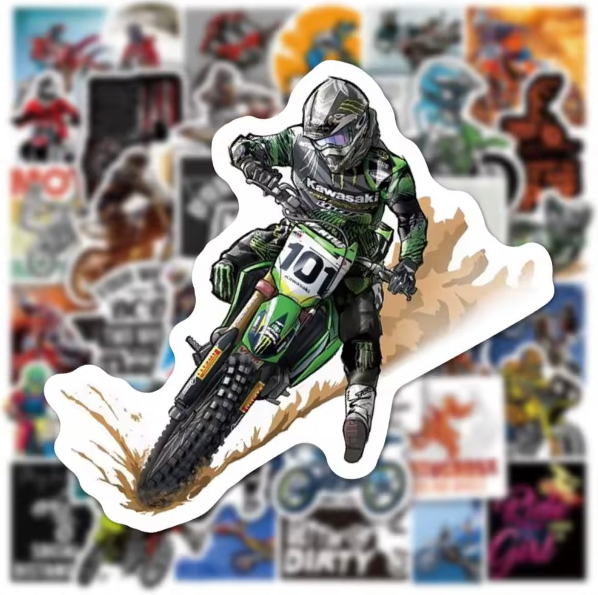 SUPER/MOTOCROSS 50 PIECE STICKERS/DECALS