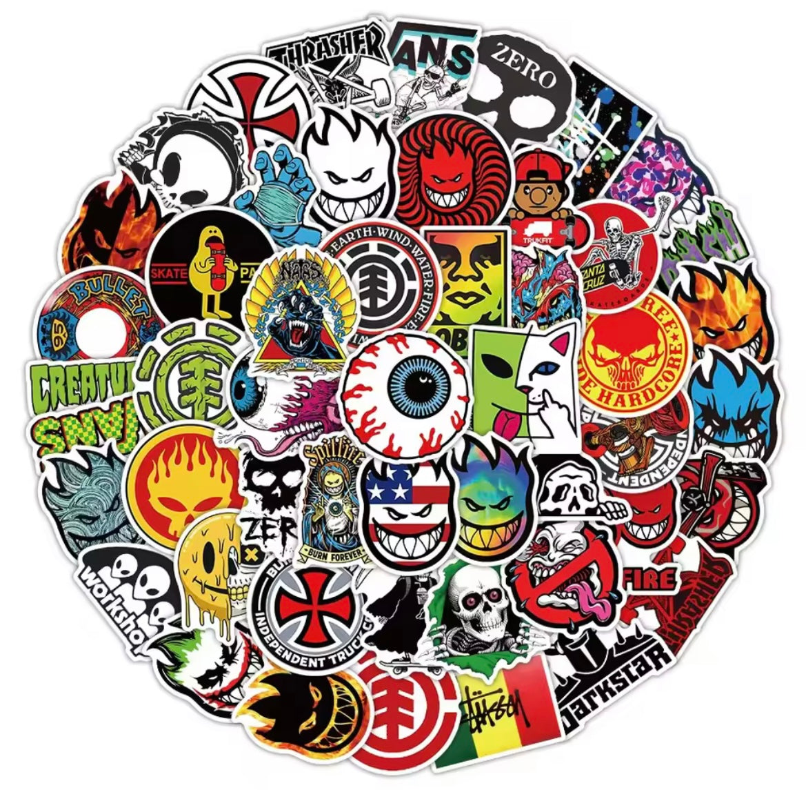 SKATER STICKERS/DECALS 100 PIECE