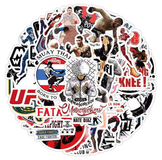 UFC STICKERS/DECALS 52 PIECE