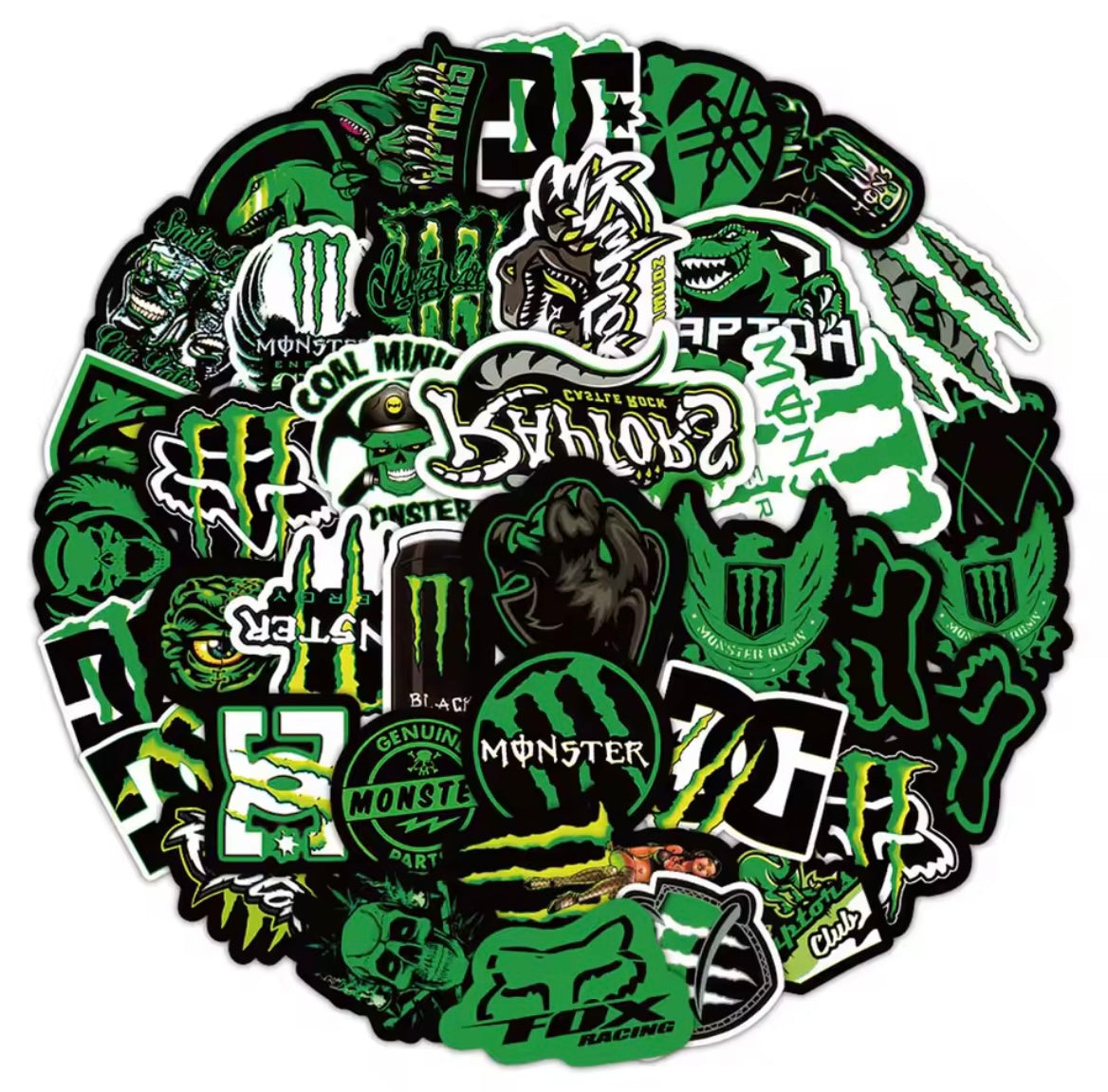 DIRT BIKE MONSTER ENERGY STICKERS/DECALS KIT 50 PIECE