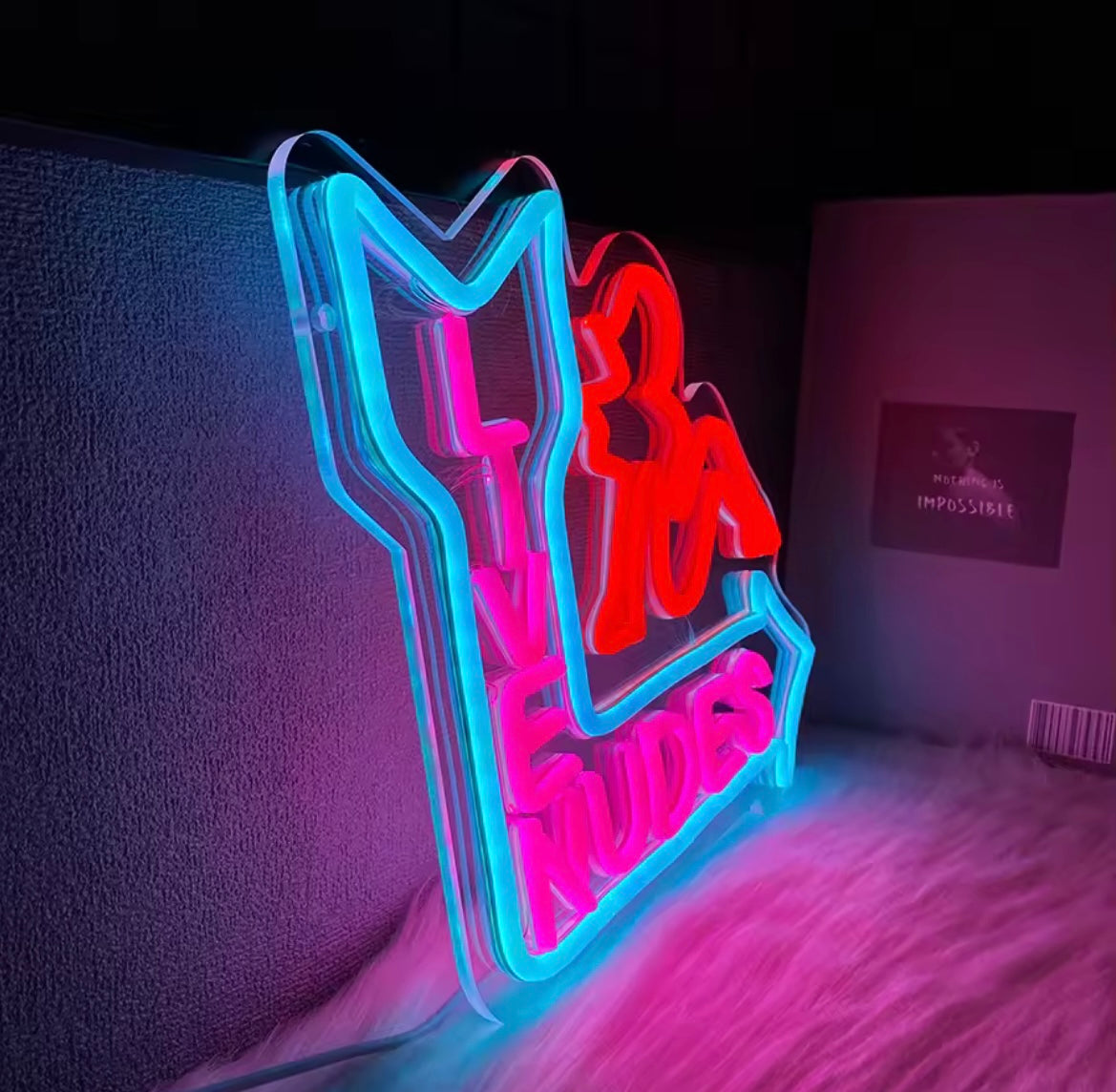 LIVE NUDES LED SIGN