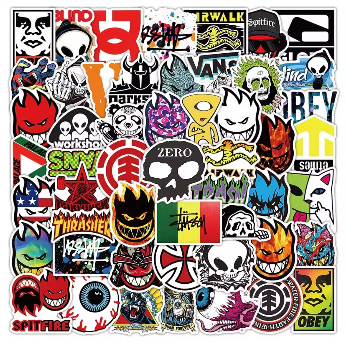 SKATER STICKERS/DECALS 100 PIECE