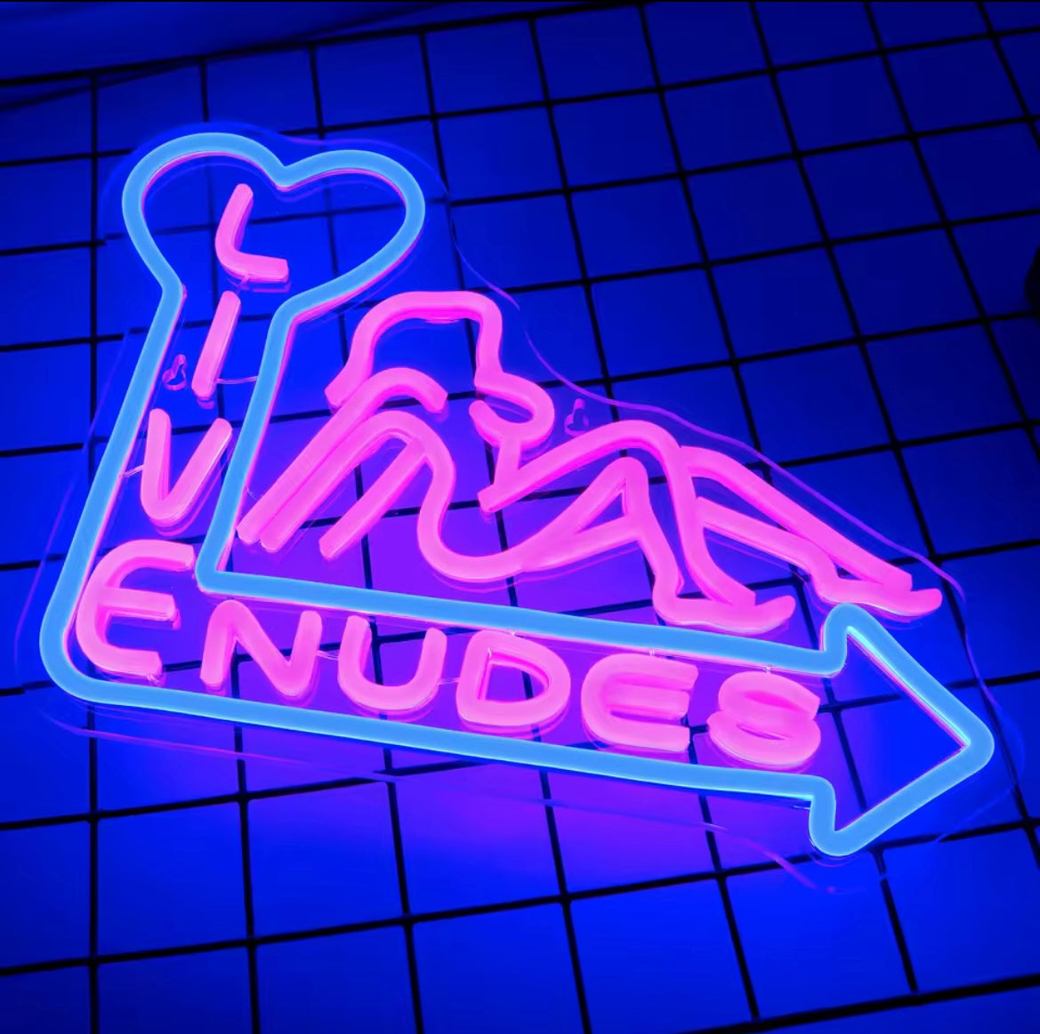 LIVE NUDES LED SIGN