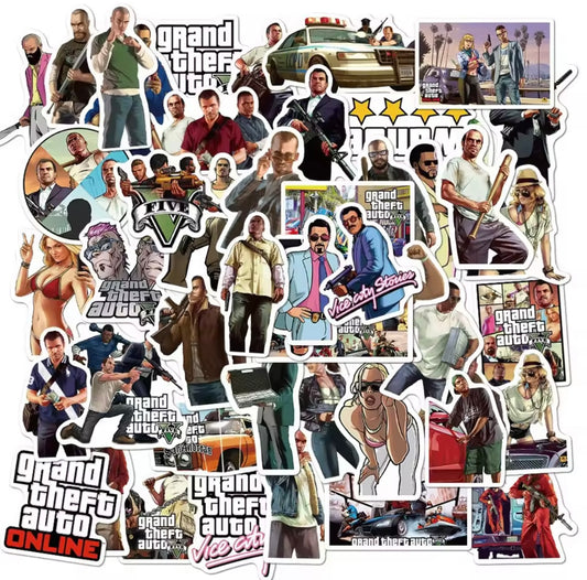 GTA V STICKERS/DECALS 50 PIECE