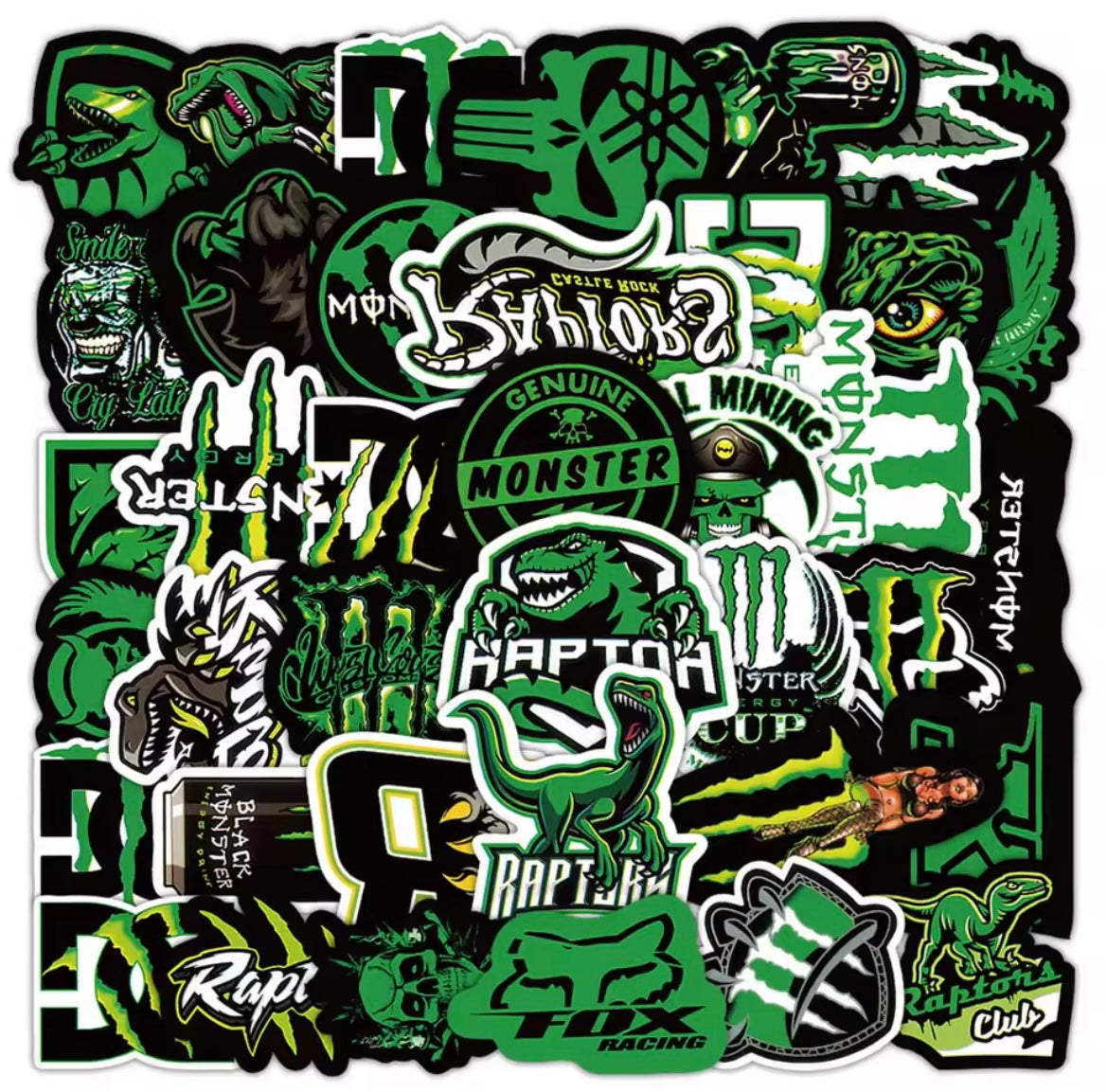 DIRT BIKE MONSTER ENERGY STICKERS/DECALS KIT 50 PIECE
