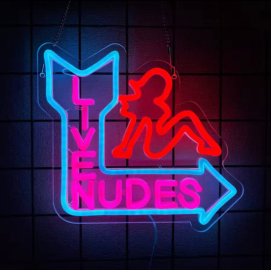 LIVE NUDES LED SIGN