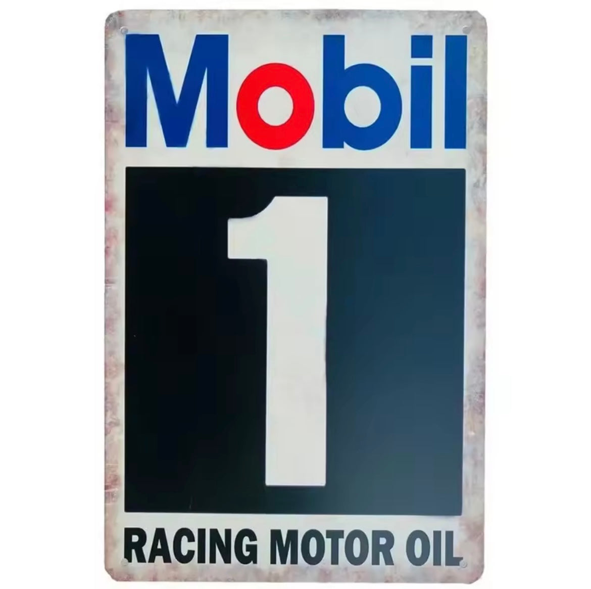 MOBIL RACING OIL TIN SIGN
