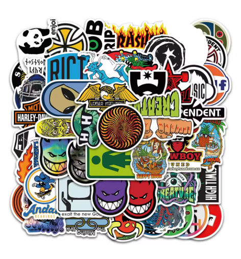 SKATER 2 STICKERS 50 PC STICKER/DECAL KIT