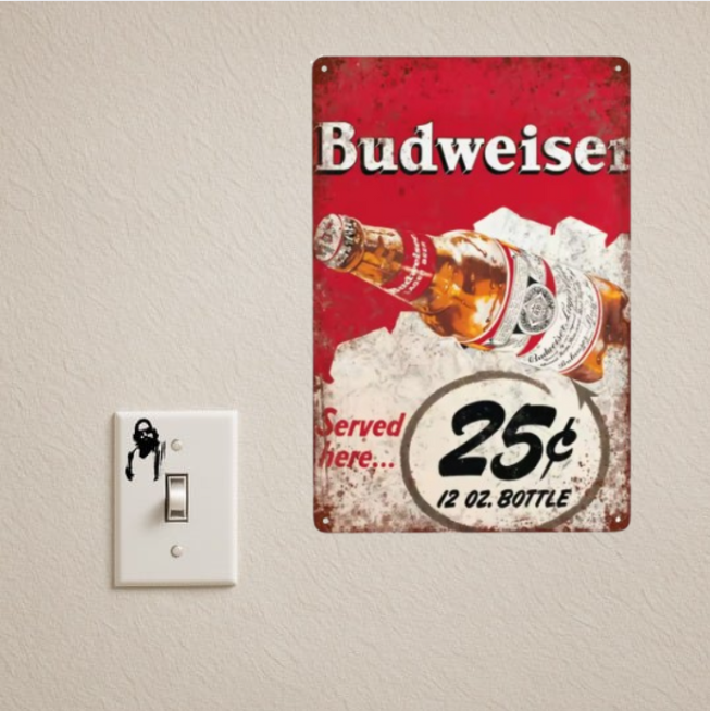 BUDWEISER BEER TIN SIGN (20X30 CM)