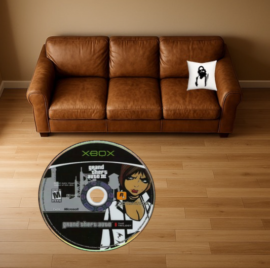 GTA III XBOX GAME DISC RUG/CARPET