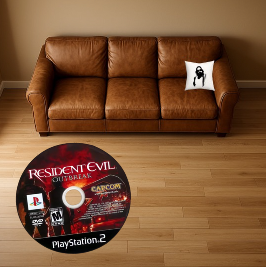 RESIDENT EVIL OUTBREAK PLAYSTATION GAME DISC RUG/CARPET
