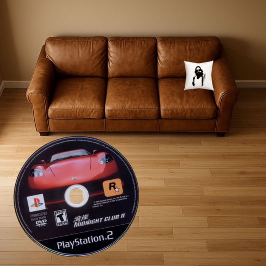 MIDNIGHT CLUB II PLAYSTATION GAME DISC RUG/CARPET