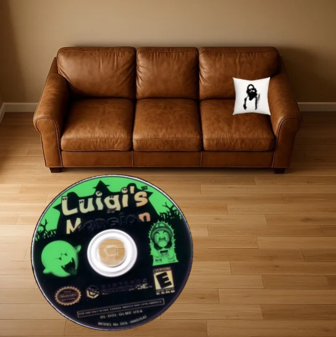 NINTENDO LUIGIS MANSION GAME DISC RUG/CARPET