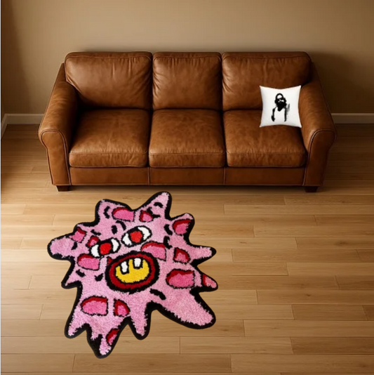 FLATTENED CHERRY BOMB RUG/CARPET (71x66CM)