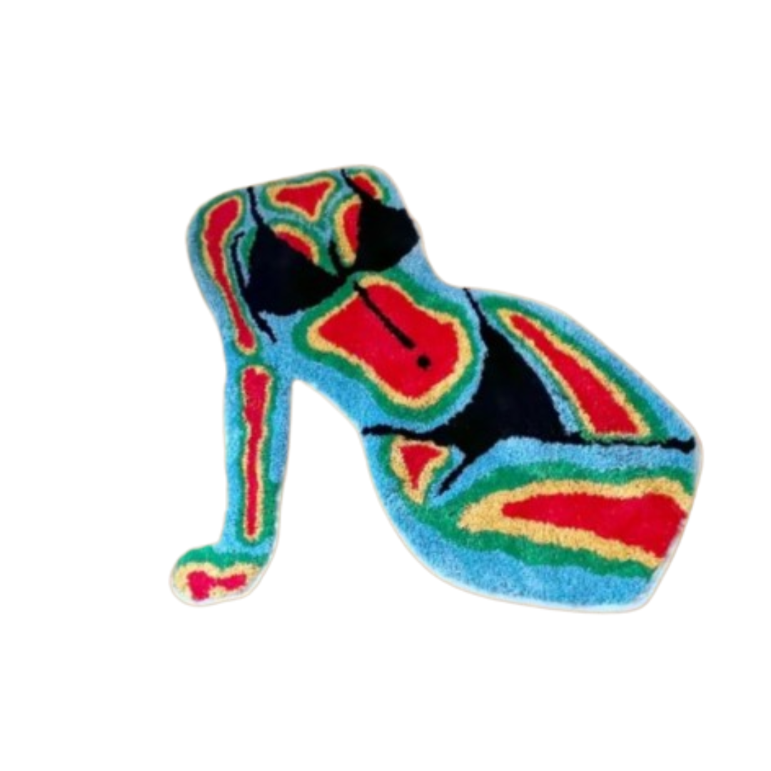 INFARED BIKINI GIRL RUG